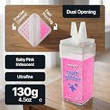 Hemway Glitter Shaker Baby Pink Iridescent 130g Ultrafine Craft Glitter view 2