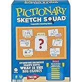 Mattel Games Pictionary Sketch Squad Cooperative Party Game with Clues Case, 2- to 6-Player Drawing Game