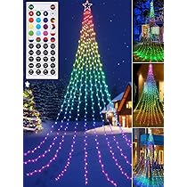 Joomer Christmas Tree Star Lights, 16.4FT Height 504LED