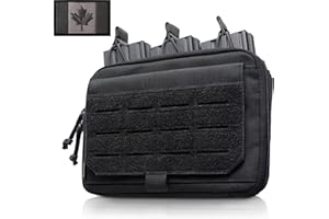WYNEX Tactical Molle Admin Pouch of Kangaroo Style, Modular EDC Bag Utility Tool Pouch with Mag/Zipper Strip Insert