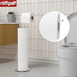 niffgaff Freestanding Toilet Roll Holder Stainless Steel Bathroom Stand view 3