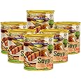 Rani Soya Chaap (Plant Based Protein) 30oz (1.875lbs) 850g, Pack of 6 ~ Easy Open Lid | All Natural | Vegan | No Colors | NON-GMO | Kosher | Indian Origin | Soy Based Meat Substitute