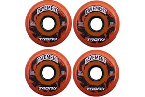 TronX Outdoor Asphalt Pavement 85A Inline Roller Hockey Wheels 4 Pack | 59mm, 68mm, 72mm, 76mm, 80mm Sizes Hi-Lo