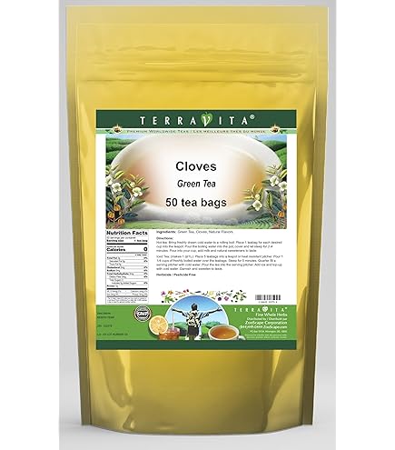 Amazon.com : Cloves Green Tea (25 tea bags, ZIN: 532078) : Grocery