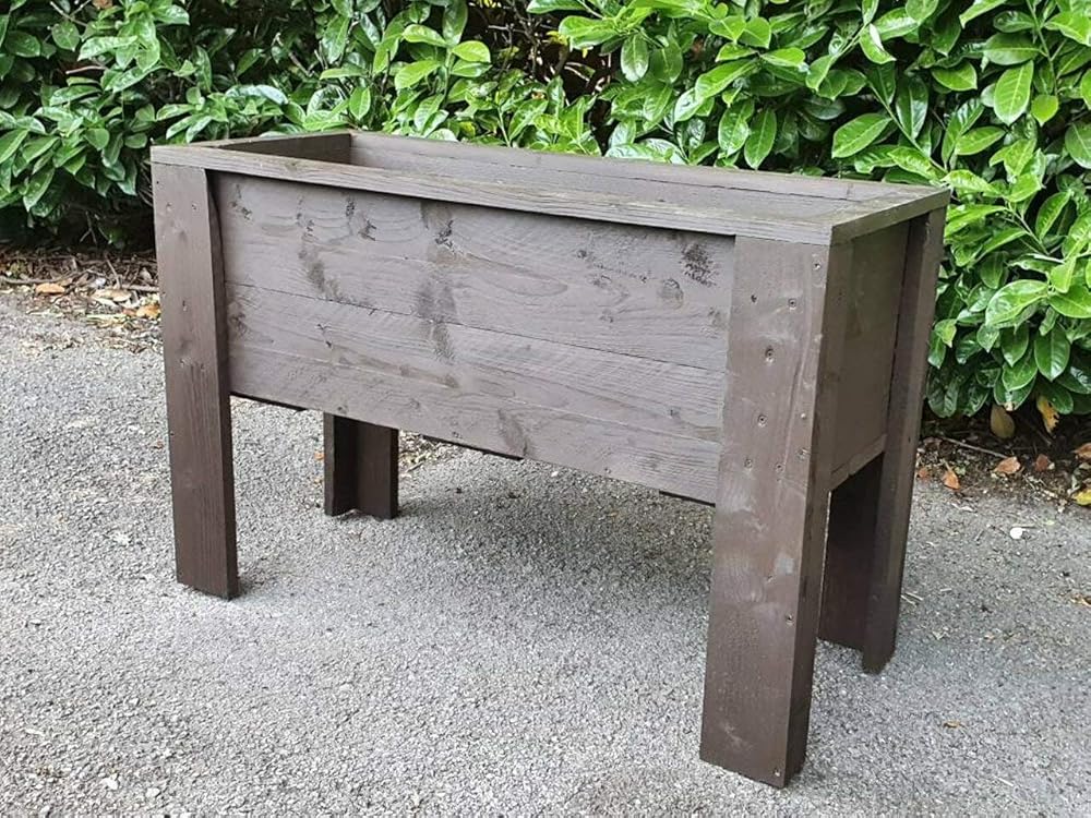 Handmade Raised Wooden Planter Amazon.co.uk Handmade