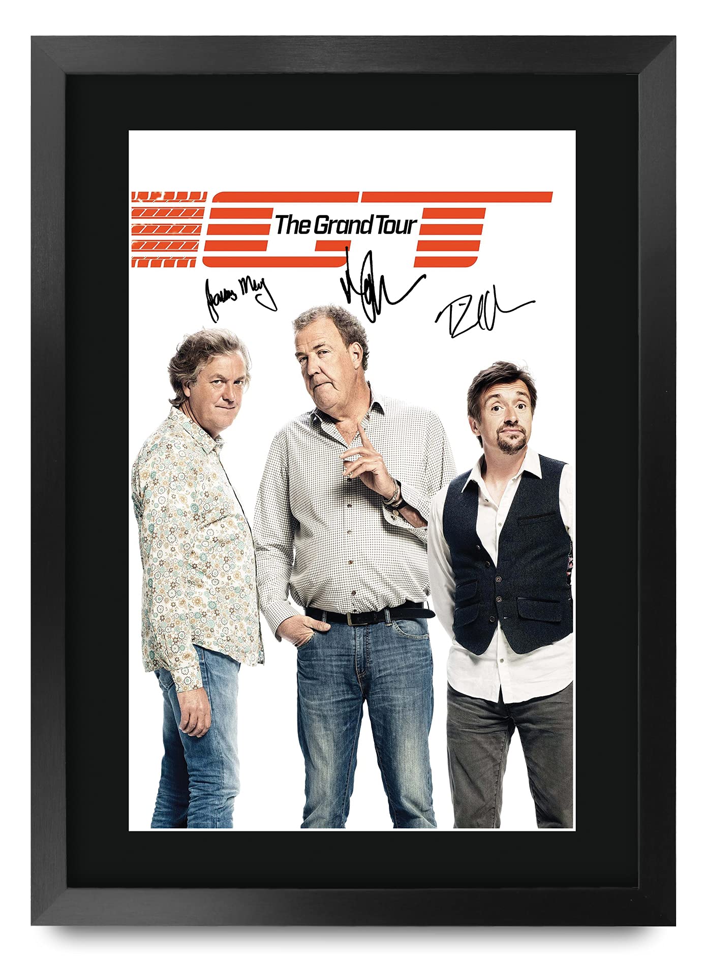 HWC Trading The Grand Tour Gifts Printed Signed Autograph Picture for TV Memorabilia Fans - A3 Framed