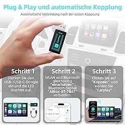 Pashlysh Wireless Carplay Adapter for iPhone, 2024