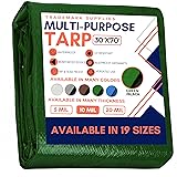 Large Waterproof Tarp - Heavy Duty 10 Mil Thick