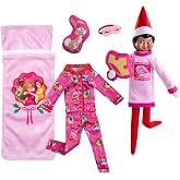 The Elf on the Shelf Disney Princess Royal Slumber Party Set &amp; Props | 2-elf pajama sets, sleeping bag, royal props, ages 3+, Scout Elf not included