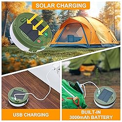Solar Camping String Lights, Retractable Waterproof