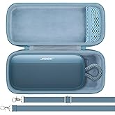 khanka for Bose SoundLink Plus Portable Speaker Hard Protective Case, Travel Carrying Case with Shoulder Strap, Case Only (Blue)