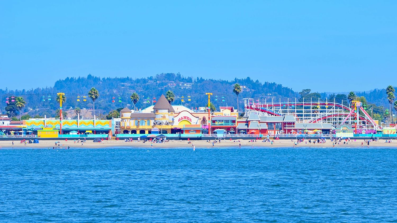 Santa Cruz Boardwalk Panorama Wall Art Handmade