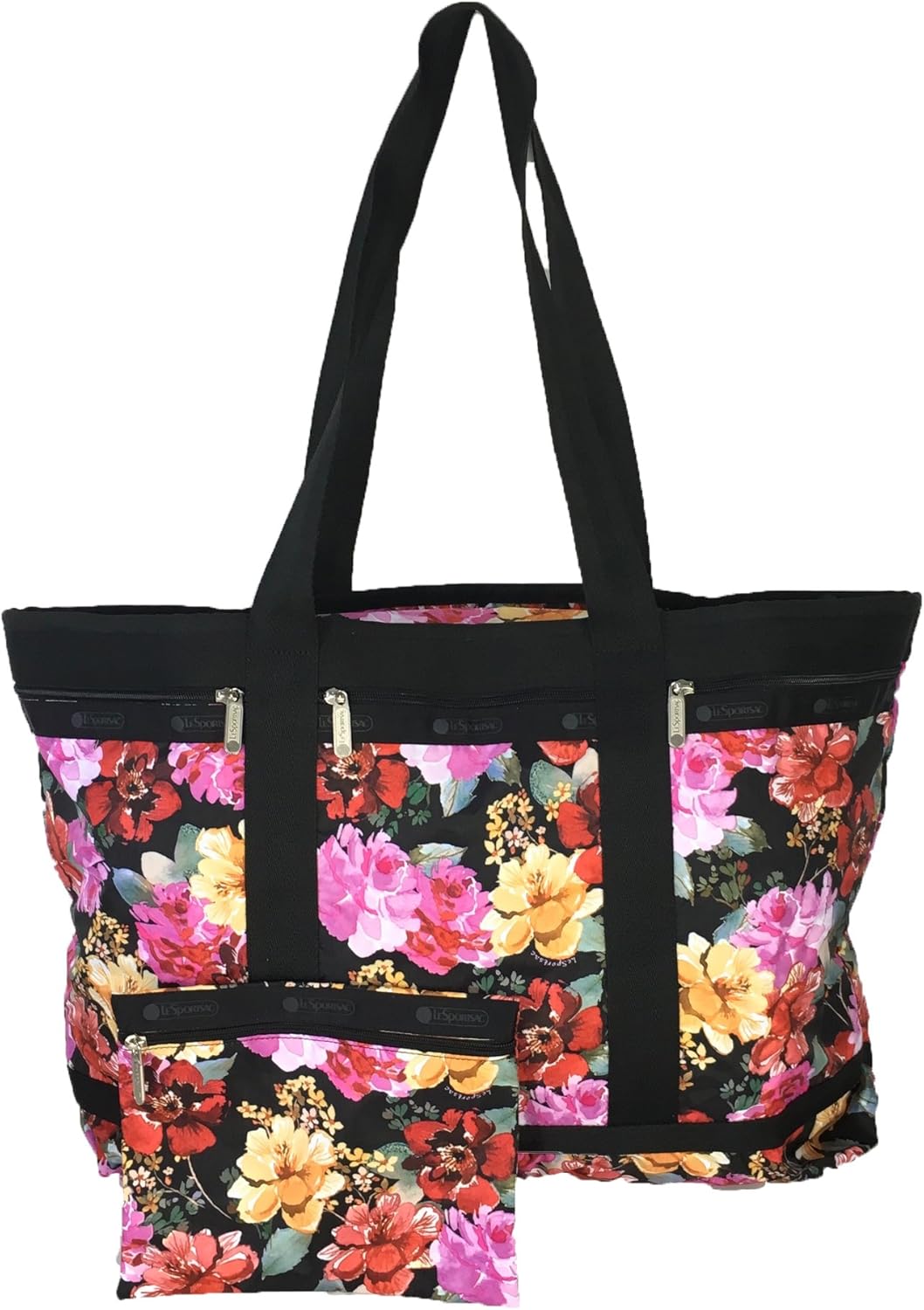 LeSportsac Classic Large Travel Tote, Romantics Black Clothing