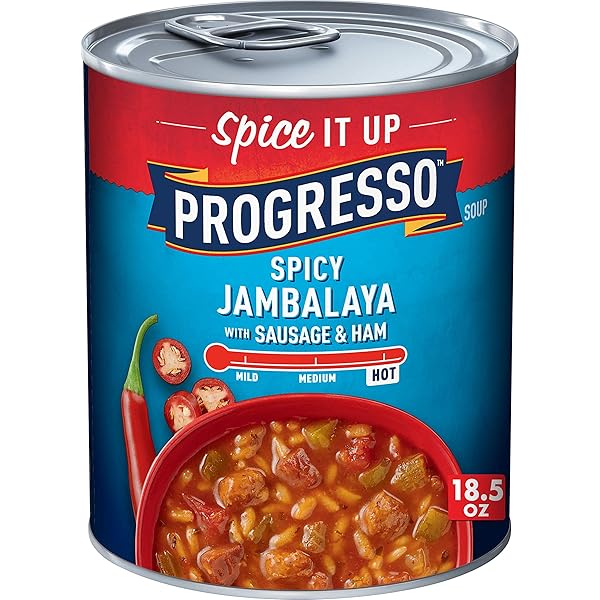PROGRESSO SPICY JAMBALAYA SOUP WITH SAUSAGE & HAM,...