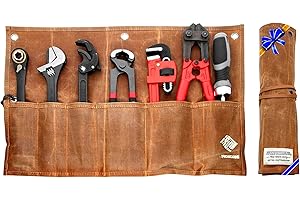 IRONCUBE Tool Pouch, Roll-Up Storage Bag for Hand Tools & Wrenches