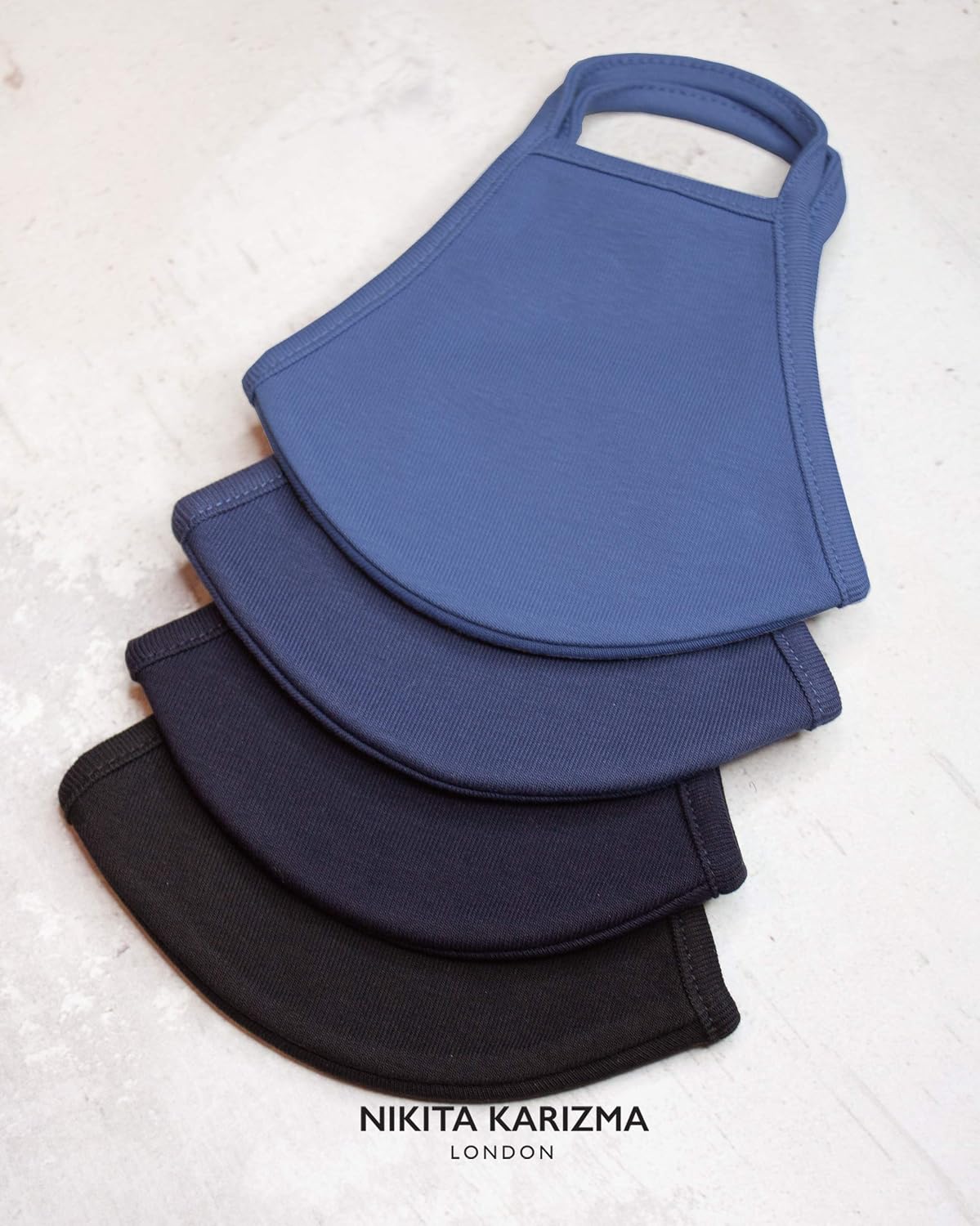 Stretch Sculpt in Blues Face Masks by KARIZMA Fabric Face Mask 4 Masks, 4 count (Pack of 1) - Image 5