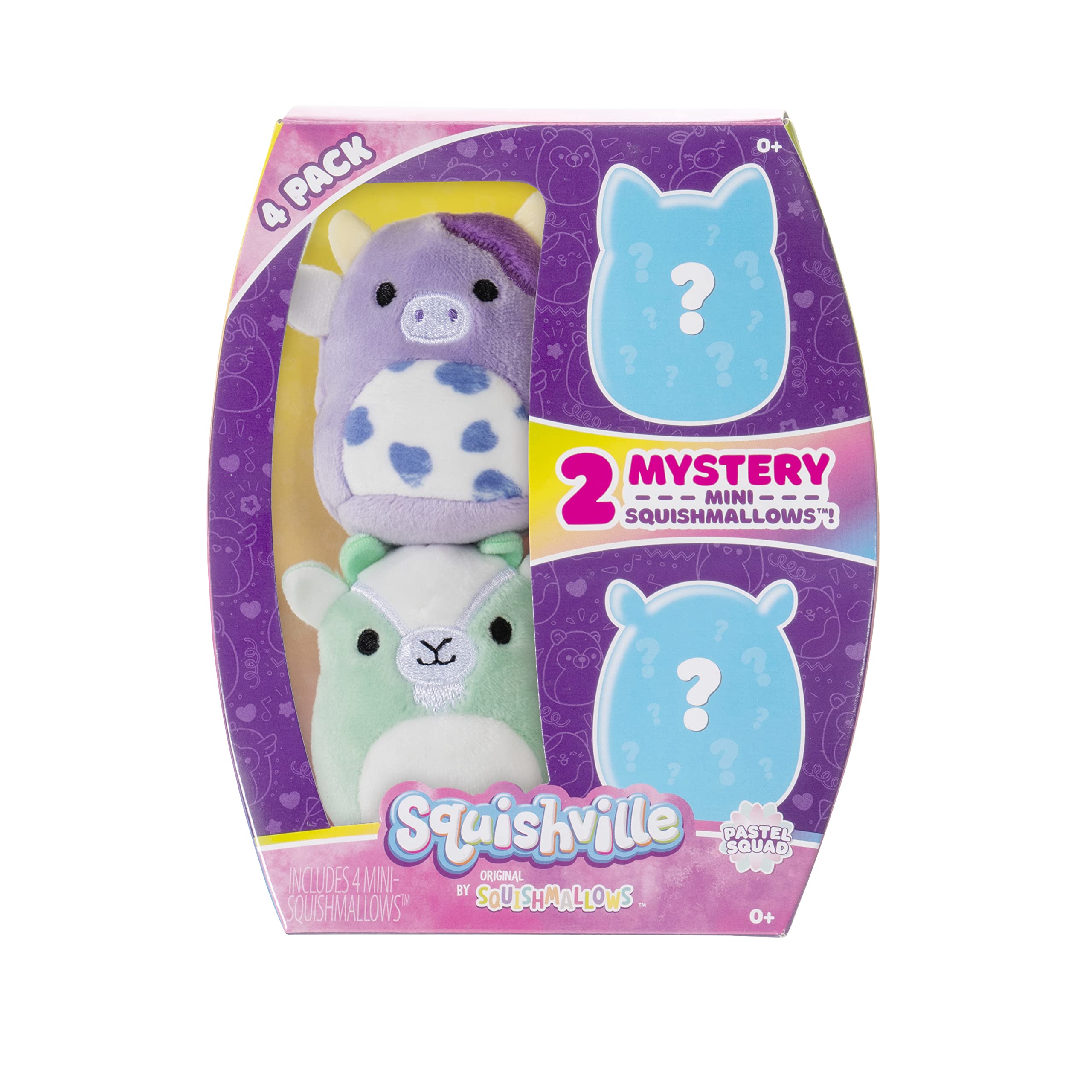 Squishville SQM0214 Pastel Squad Four 2-Inch Bubba, Jim, Laura & Palmer Plush-Toys for Kids — image 1