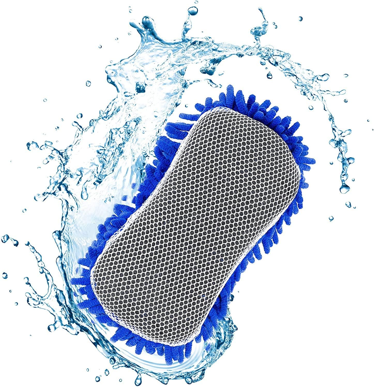 Relentless Drive Ultimate Microfiber Car Wash Sponge - Premium Chenille Microfiber - Lint Free - Scratch Free - Ultra Soft Automobile Cleaning Sponge - 1 Pack: Automotive