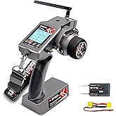 Radiolink RC6GS V3 7 Channels RC Transmitter and R7FG Gyro Receiver, 2.4GHz 600m RC Remote, Voltage Telemetry RC Controller a