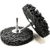 Pro-Graad Strip &amp; Clean Disc 4" x 1/2", 1/4" Shank, Black, 2 Pack | Strip Discs for Drills Remove Paint, Rust, Coatings &amp; Corrosion for Fast Surface Preparation