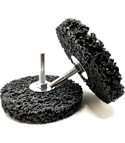 3PCS - 4 Strip & Clean Discs with 1/4 Shaft (Black) 4 x1/4, MAX RPM 4,500, Easy Strip Disc, Surface Treatment, Rust Paint Glue Removal, Descaling (Medium 3PCS - 4 Strip & Clean Discs with 1/4 Shaft (Black) 4 x1/4, MAX RPM 4,500, Easy Strip Disc, Surface Treatment, Rust Paint Glue Removal, Descaling (Medium