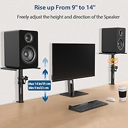 Vondynote Set of 2 Desktop Clamp Speaker Stands