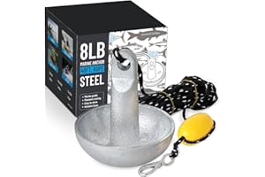 Linkloos Boat Kayak Anchor Kit 40ft Rope & Storage Bag - Accessories for Kayaks, Canoes, SUP Boards, Small Boats, Jet Skis & PWCs