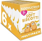 Kiddylicious Banana Biscotti - 36 Packs 7+ Months Baby Snacks 6x6