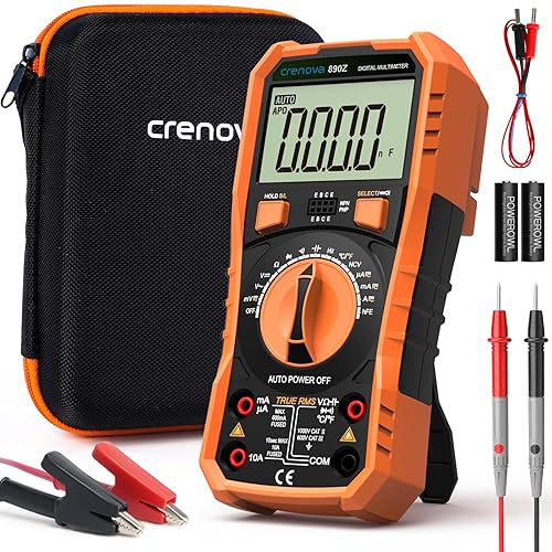 Digital Multimeter, crenova multi testers, TRMS Volt Meter 6000 Counts ...