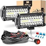 Boslla 7 Inch LED Bar, Fog Lights Off Road With