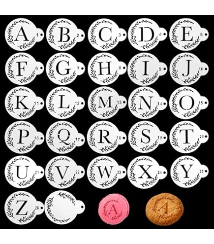 Amazon.com: Alphabet Letter Stencils for Cookies Decorating - 22