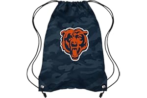 FOCO Chicago Bears NFL Big Logo Camo Drawstring Backpack