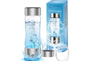 AUETRCLS Hydrogen Water Bottle 2024, Hydrogen Water Bottle Generator with SPE PEM Technology Water Ionizer, Hydrogen Water Machine Improve Water in 3 Minutes for Home, Office, Travel, Daily Drinking（Silver）