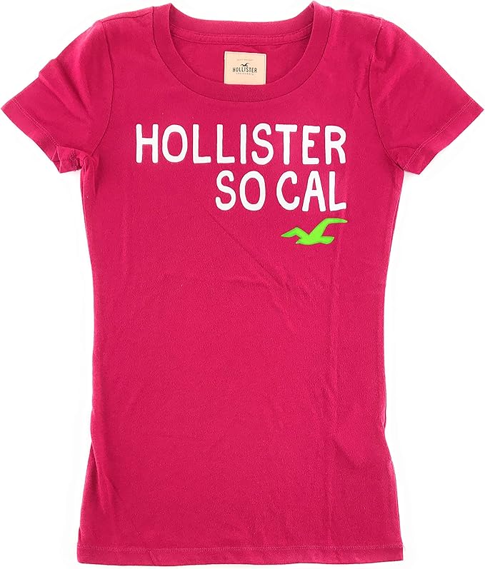 Amazon.com: Hollister Womens Graphic T-Shirt X-Small Dark Pink 0667: Clothing