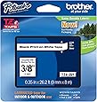 Brother Genuine P-touch TZE-221 Tape, 3/8" (0.35") Standard Laminated P-touch Tape, Black on White, Laminated for Indoor or Outdoor Use, Water Resistant, 26.2 Feet (8M), Single-Pack