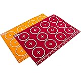 Kitchen + Home Silicone Baking Mats - Set of 2 Non-stick, BPA Free Food Grade Silicone Mat Liners for Half-Size Cookie Sheet 