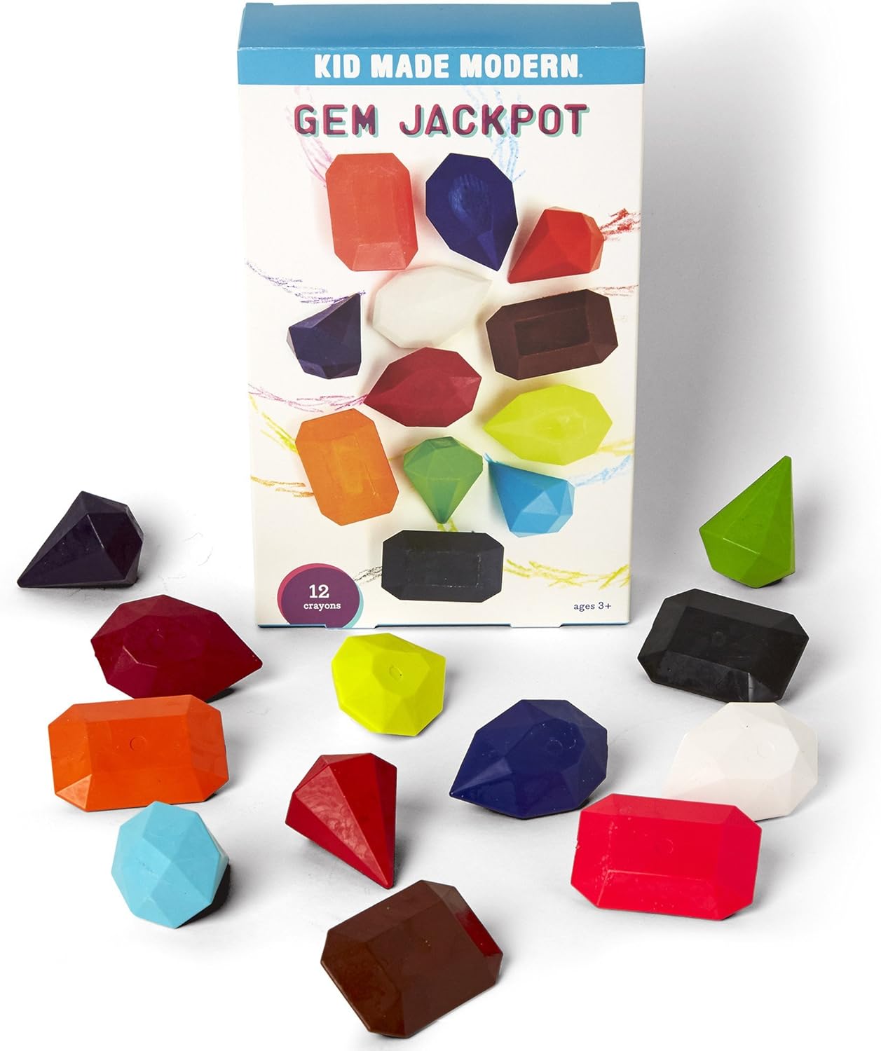 Kid Made Modern Gem Jackpot Crayon Set - 12 Fun Shaped Coloring Crayons: Toys & Games
