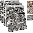 Yutianli 10PSC 3D Wall Panels Peel and Stick Faux Brick Wall Panels Self-Adhesive 3D Brick Wallpaper Foam Stone Wall Panel