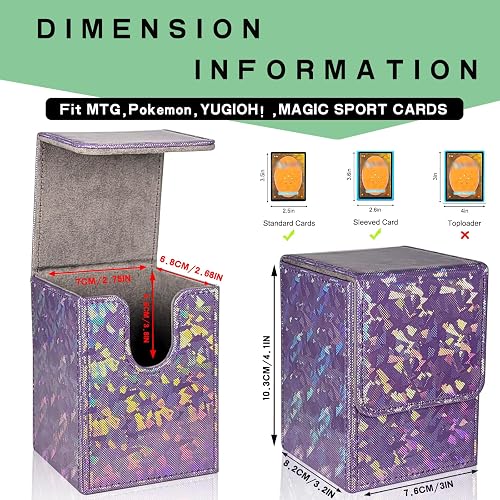 thumbnail image 2 of Premium Card Deck Box - Holds 100+ Sleeved Cards With Dividers For MTG/TCG/Commander 2 of 12
