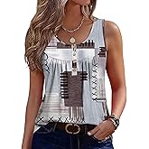 Zeagoo Tank Top for Women 2026 Summer Loose Fit Sleeveless Pleated Flowy Floral Tunic Dressy Blouse