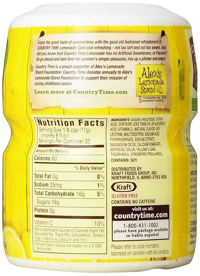 country time pink lemonade nutrition facts