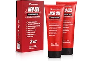 NEOCARBON Electrode Conductive Gel for TENS Unit, Doppler Ultrasound Device, Cavitation microcurrent Machine and Replacement Pads, Clear 2 Pack, 250 ml