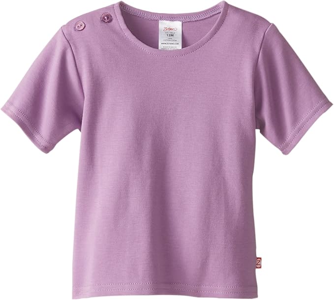 Amazon Co Jp Zutanoベビー女の子パステルソリッド半袖tシャツ カラー パープル 服 ファッション小物
