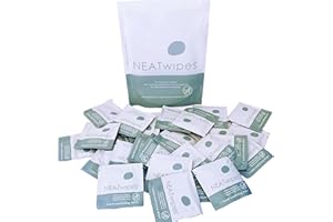NEATSHEETS NEATwipes Hand Sanitizing Wipes | Travel Size | Disposable Wet Wipe & Planet Friendly | Lavender Essential Oil & Soothing Aloe | 24 Individually Wrapped Wipes per Package