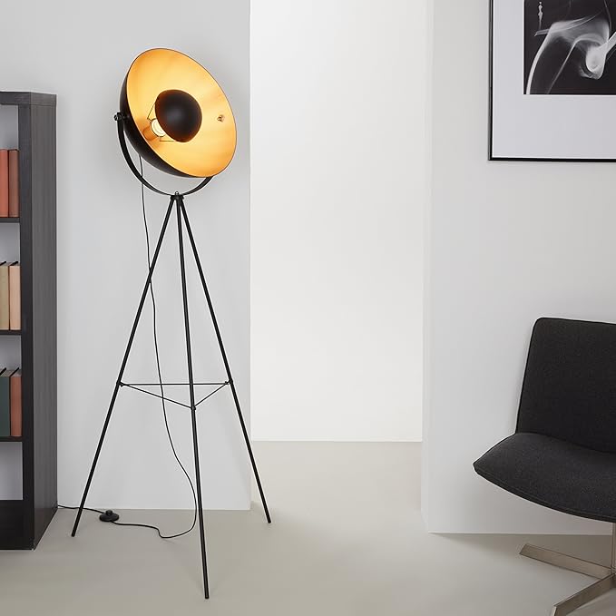 60w Vintage Lampe 160 X 72 3 X 160 Cm Studioleuchte Metall Schwarz Gold Matt Wohnzimmerlampe Max Wohnzimmerleuchte Stehlampe E27 Briloner Leuchten Led Stehleuchte Studiolampe Sicooblojicred Com Br