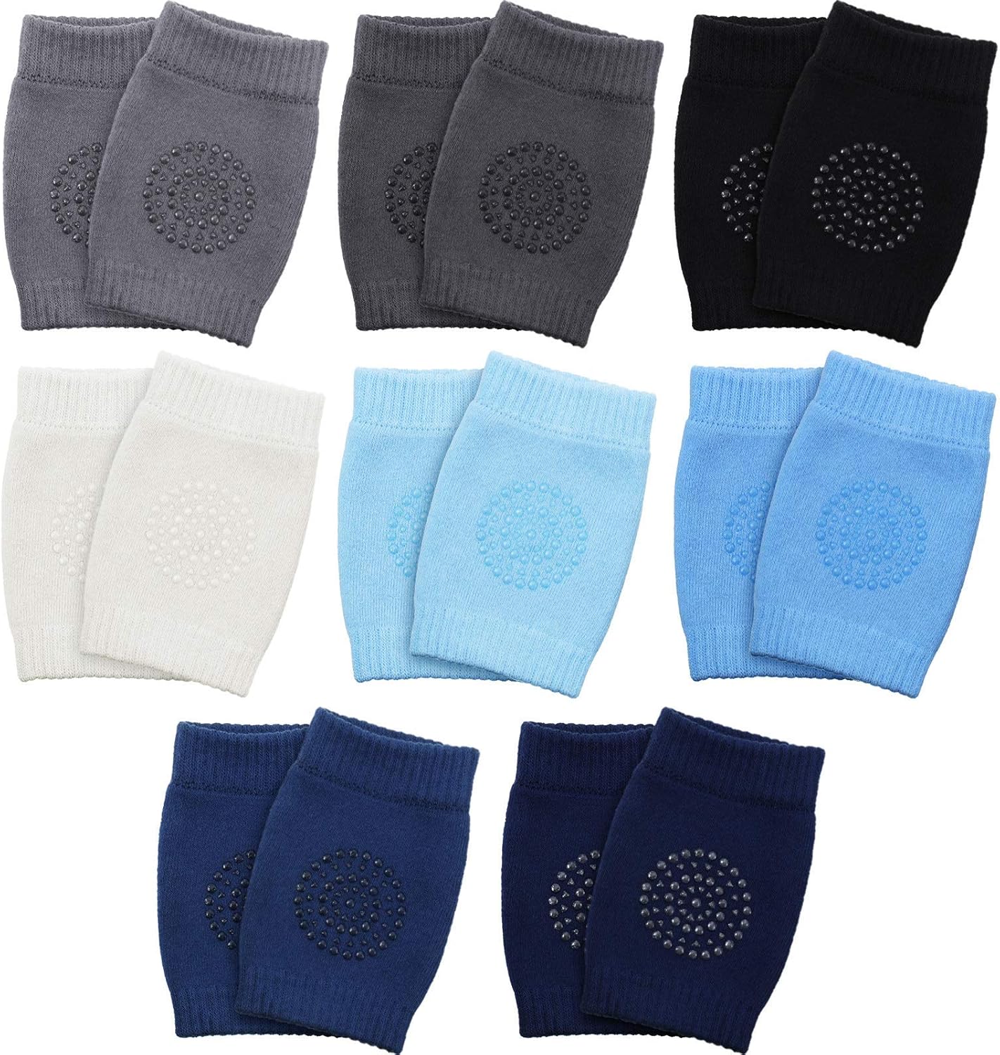 8 Pairs Unisex Baby Crawling AntiSlip Knee Pads Toddler Knee