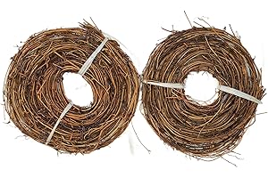 CUTEPUL DIY Crafts Natural Grapevine Twig Garland Wreaths Decor 15-Feet for Wedding House Holiday Door Wall Decor (2PCS Green)