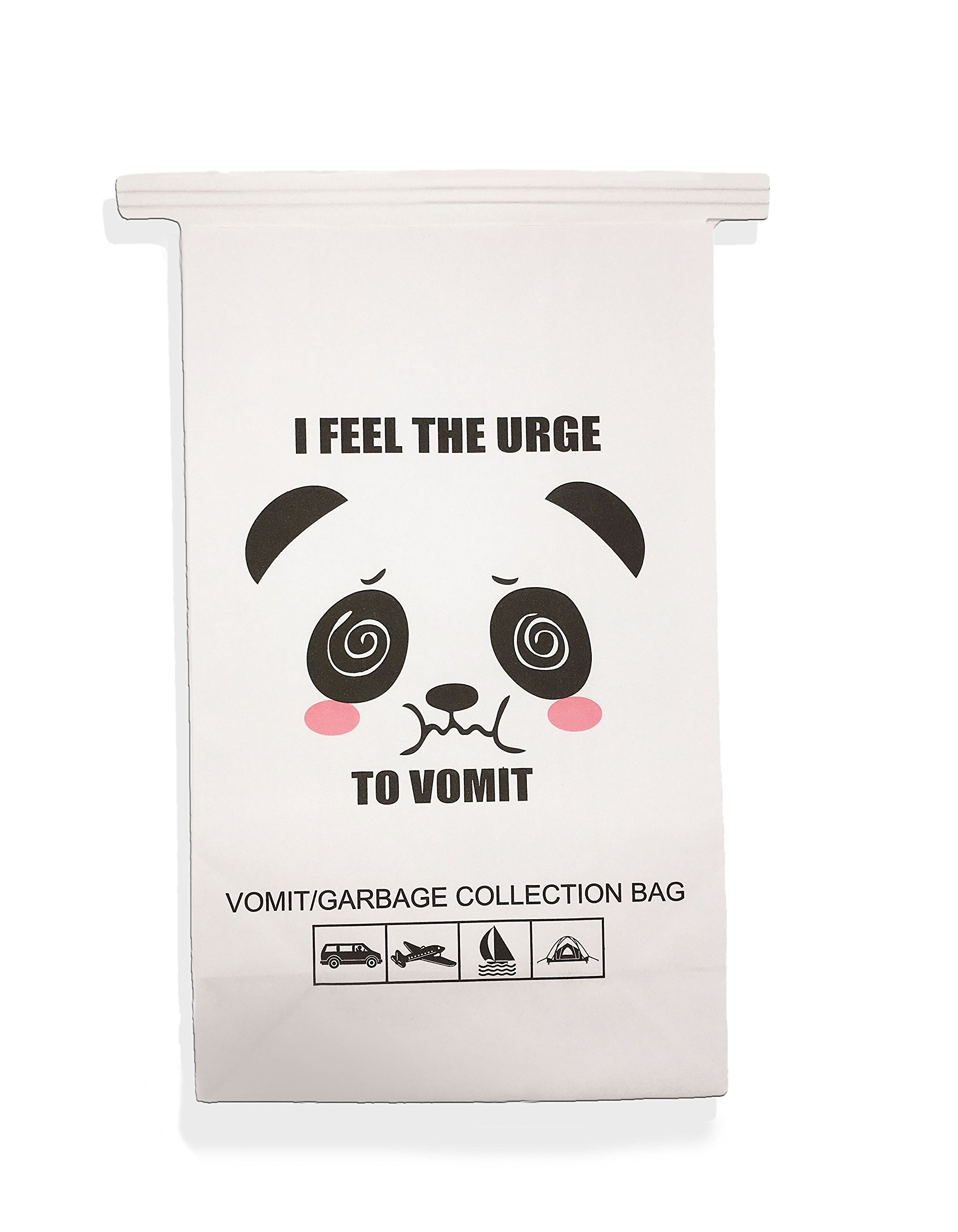 50 Pack Disposable Barf Bags, Throw up Bags for Car Sick Kids, Airline