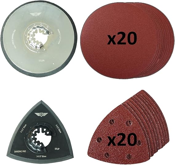 42 x TopsTools STLSK42 Mixed Sanding Pads and Sheets for Bosch FEIN