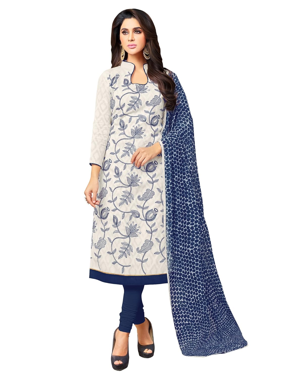 applecreation women's jacquard dress materials (off white_16drd17012_free size)